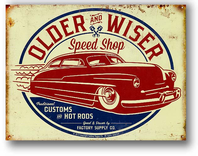 ホットロッド OLDER & WISER 50's・SPEED SHOP・レトロ調 アメリカンブリキ...:auc-berry:10007258