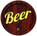 ビール★ビア樽柄・BEER KEG TAP・ラウンド(円形)★アメリカンブリキ看板★アメリカン雑貨 アメリカ 雑貨 サインプレート サインボード ティンサイン メタルプレート バー カフェ おしゃれ 店舗 インテリア ブリキ 看板