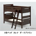 Granz(グランツ) 2段ベッド カレナ キャビネットタイプ2色対応(NA・DBR)ホコリガード付きスノコ採用サポートバー付ハシゴ装備組み替えでシングルベッド2台に変身。