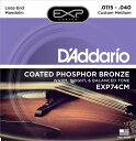 D'Addario・ダダリオ / マンドリン用弦 EXP74CM Coated Phosphor Bronze Mandolin Strings, Custom Medium, 11.5-40 4本セット
