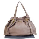 【中古】 ミュウミュウ miumiu ショルダーバッグ ピンク パープル レザー 保存袋付き 68B873
