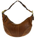 【中古】 中美品 コーチ COACH ショルダーバッグ ブラウン レザー 10043 08HB523