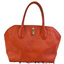 送料無料 【中古】 美品 フルラ FURLA ハンドバッグ レッド レザー 保存袋付き 01BC773