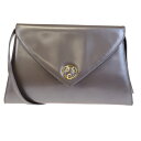 【中古】 サルバトーレフェラガモ Salvatore Ferragamo ショルダーバッグ クラッチバッグ 2WAYバッグ シルバー レザー 01EC981