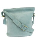 【中古】 中美品 コーチ COACH ショルダーバッグ ライトブルー レザー 4933 07HB909