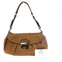 【中古】 中美品 プラダ PRADA ショルダーバッグ ブラウン レザー 60BE680