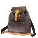 送料無料 【中古】 ルイヴィトン LOUIS VUITTON モンスリ GM リュックサック バックパック バッグ モノグラム レザー M51135 84BF982