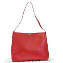 【中古】 中美品 フルラ FURLA ショルダーバッグ レッド レザー 保存袋付き 08HD011