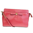 【中古】 超美品 ケイトスペード kate spade チェーン ショルダーバッグ ピンク エナメル PXRU4590 07HD468