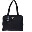 送料無料 【中古】 プラダ PRADA ショルダーバッグ ブラック ナイロン レザー 02EM046