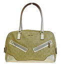 【中古】 グッチ GUCCI ショルダーバッグ GG柄 ゴールド キャンバス レザー 08EQ286