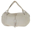 【中古】 美品 セリーヌ CELINE ビタースイート マカダム ショルダーバッグ ハンド ベージュ レザー 66ER764