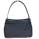 【中古】 中美品 バリー BALLY ショルダーバッグ グレー ブラック ナイロン レザー 07ES137