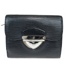 【中古】 中美品 ルイヴィトン LOUIS VUITTON ポルトフォイユ ジョイ 三つ折り 財布 エピ ノワール ブラック レザー M66582 04MA150
