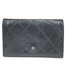 【中古】 シャネル CHANEL ビコローレ コインケース 小銭入れ 財布 ココマーク ブラック レザー 09MA186