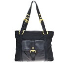 【中古】 中美品 プラダ PRADA ショルダーバッグ ブラック ナイロン レザー 04MA191