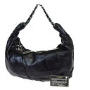 【中古】 超美品 シャネル CHANEL チェーン ショルダーバッグ ココマーク ブラック レザー 52MC705