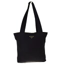 【中古】 プラダ PRADA ショルダーバッグ トート ブラック ナイロン 67MH502