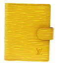【中古】 外美品 ルイヴィトン LOUIS VUITTON アジェンダ ミニ 手帳カバー エピ タッシリイエロー レザー R20079 07MI248