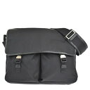 【中古】 中美品 プラダ PRADA 斜め掛け ショルダーバッグ ブラック ナイロン レザー 39SD293