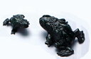 庭園置物■ 蛙(カエル・かえる) 一組 ■青銅(ブロンズ)製 紙箱入り【高岡銅器】