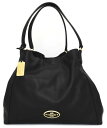 コーチ ショルダーバッグ トートバッグ イーディー レザー ブラック 黒 レディース COACH ハンドバッグ 美品 【中古】