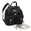 プラダ/PRADA/ミニバッグ/リュック型チェーンショルダーバッグ/ナイロン/ブラック/1BH029【未使用展示品】