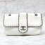 シャネル/CHANEL/チェーンショルダーバッグ/レザー/ラムスキン/ホワイト【中古】