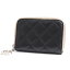 シャネル CHANEL マトラッセ ラウンドファスナー コインケース ブラック×ベージュ ラムスキン レディース【中古】