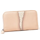 ボッテガヴェネタ BOTTEGA VENETA ラウンドファスナー長財布 レザー ピンク レディース【中古】
