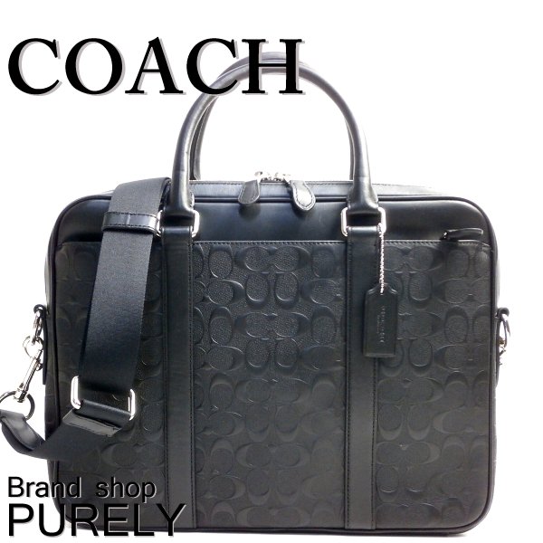 コーチ COACH バッグ メンズ アウトレット ブリーフケース ビジネスバッグ シグネチャー レザー ペリー スリム ブリーフ F72230 BLK ブラック 黒 BJ コーチ COACH メンズ レディース MMM 02P01Apr16