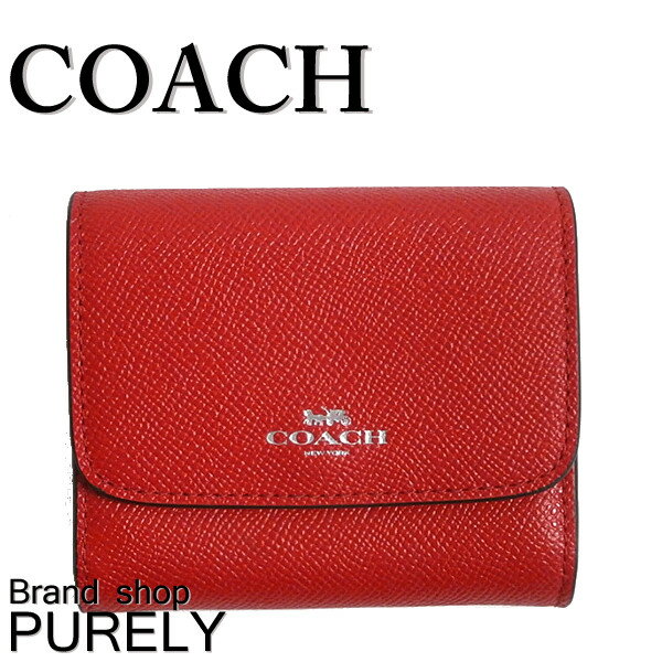 コーチ COACH 財布 折りたたみ財布 レディース アウトレット レザー クロスグレインレザー アコーディオン カードケース F54843 SVBRD 赤 コーチ COACH レディース WWW