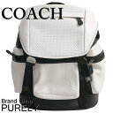 コーチ COACH バック リュック・デイパック メンズ メンズ アウトレット PVCレザー F57477 HABK チョーク×ブラック コーチ COACH メンズ MMM