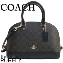 コーチ COACH バック ショルダーバッグ レディース アウトレット PVCレザー シグネチャー シエラ サッチェル 2wayバッグ F58295 IMAA8 ブラウン/ブラック コーチ COACH レディース WWW