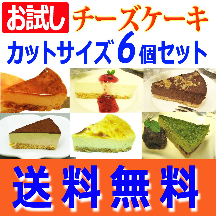福袋セール★送料無料★お試し 人気 チーズケーキ カットサイズ6個セット【冷凍】スイーツ アソート バラエティ 訳あり sweets gift おためし cheesecake【RCP】