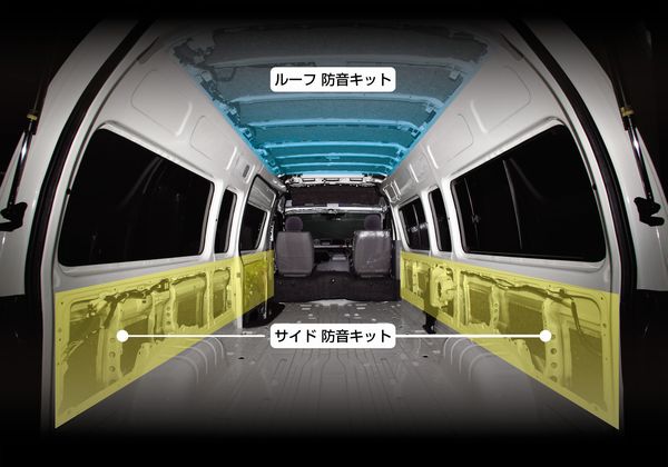 サイド防音キット ロング【イースサウンド】 200系ハイエース（HIACE）専用 サイド防…...:auc-cb-if:10001698