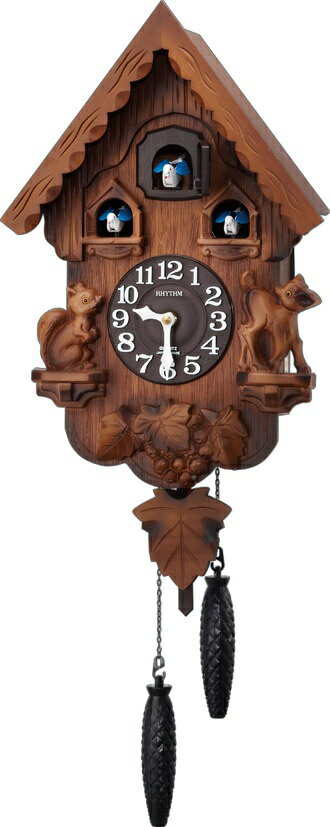 鳩時計 ハト時計 カッコークロック カッコー時計 カッコーパンキーFC 4MJ221RH06 名入れ リズム時計 振り子鳩時計 はと時計 開業祝い 誕生日 記念日 記念 出産お祝い 新築お祝い 結婚お祝い 内祝い お返し 開店お祝い ギフト お洒落 プレゼント