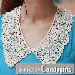 付け襟風 パールネックレス 人気チョーカー ネックレス フリル襟【送料無料】