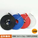 HDMIケーブル 10m/フラットHDMIケーブル