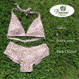 ☆Pualani Hawaii☆プアラニ 水着レディースビキニ☆Pink Cheetahホルタ—トップ＆Boootie Pants/S+...