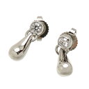 【銀座店】 ティファニー Pt950 ティアドロップ ダイヤモンド レディース ピアス Pt950プラチナ DH62783【大黒屋質店出品】 【中古】【送料無料】【店頭受取対応商品】