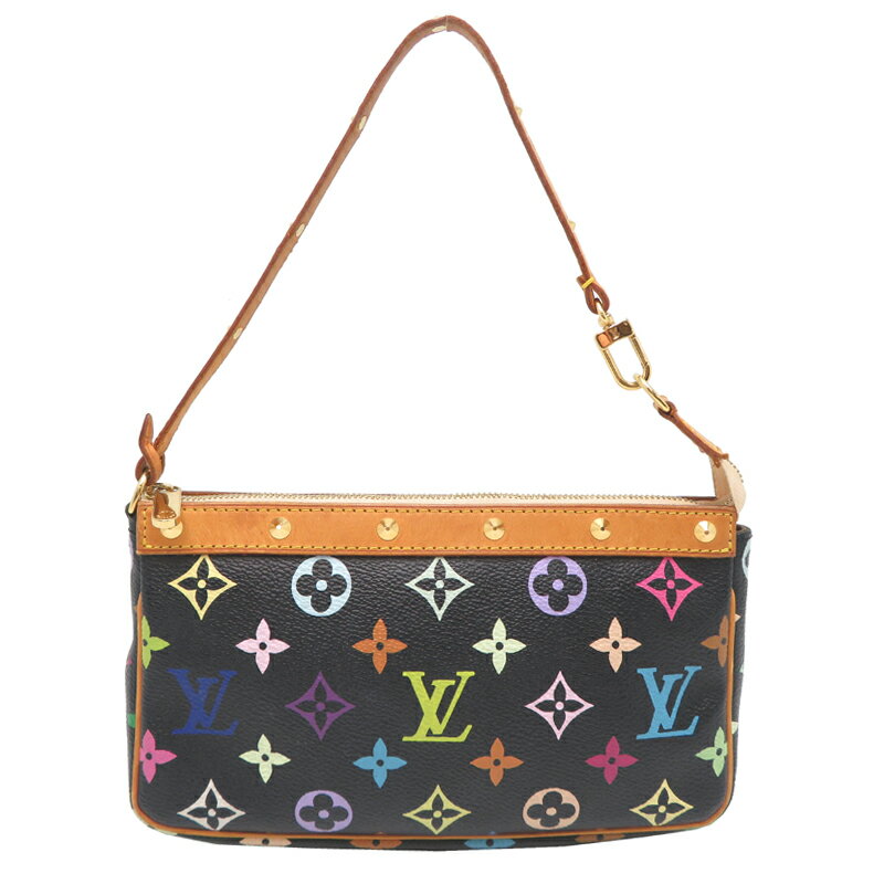 【銀座店】 ルイ・ヴィトン ポシェットアクセソワール レディース ポーチ M92648 ( 廃番 ) モノグラムマルチカラー ブラック系 DH90346【大黒屋質店出品】 【中古】【送料無料】【店頭受取対応商品】