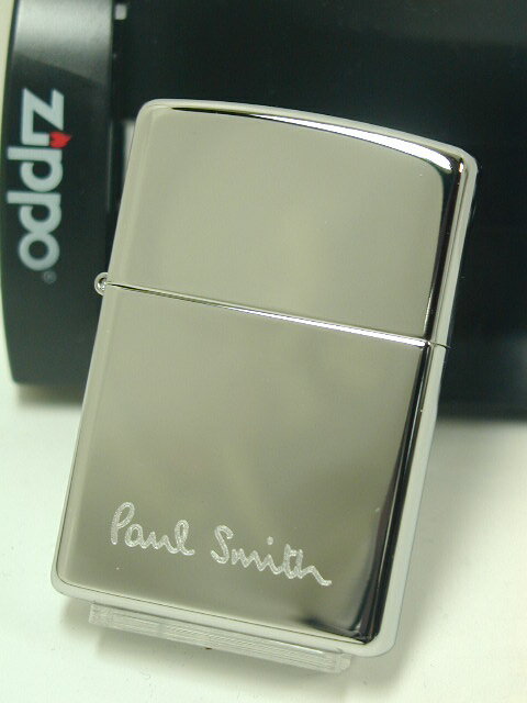 ☆ 大人気!!ブランド… ☆ジッポーライター： Zippo ポールスミス 【 Paul Smith 】 ロゴ #250 ♪ハイポリッシュ クローム♪ レギュラー ★希少!!★ 【あす楽対応_関東】【送料無料】