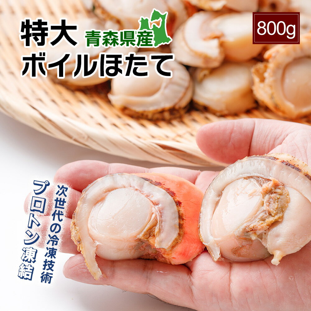 ＼新物入荷／ 青森県産 特大ボイルほたて <strong>1kg</strong>(NET800g) 16〜20粒入 2Lサイズ 帆立 ボイル帆立 <strong>ボイルホタテ</strong> バーベキュー BBQ 海鮮 食品 魚介類 シーフード 貝 スチームボイル お取り寄せ 通販 人気 ランキング 陸奥湾産 プロトン凍結 バラ凍結