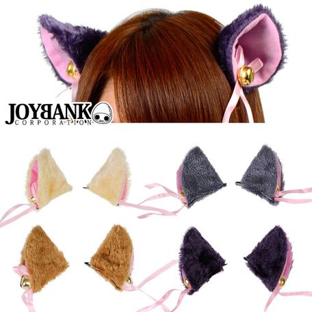 コスプレアクセサリー レディース 鈴付き猫耳・獣耳クリップ 4color ねこみみ 妖怪 …...:auc-disc24market:13734856