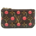 ルイ・ヴィトン モノグラム 小銭入れ兼用キーケース チェリーM95042 LOUIS VUITTON ポシェット・クレ コインケース モノグラムチェリー【中古】