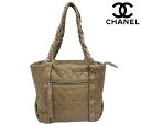 【CHANEL】 シャネル ココマーク マトラッセ チェーン ボストンバッグ ワンショルダー キルティングレザー ベージュ レディース RC0305【中古】