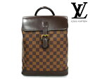 【LOUIS VUITTON】ルイヴィトン ダミエ ソーホー リュックサック N51132 レディース バックパック LV ブラウン RM0809 【中古】