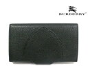 【BURBERRY 】バーバリー レザー 二つ折り財布 ブラック 黒 エクストリアンシールド ツートンレザー コンチネンタルウォレット イタリア製 2018年モデル 未使用品 RM0877 【中古】【新古品】