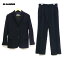 【JIL SANDER】ジルサンダー ヴァージンウール100% セットアップ サイズ34 ネイビー 紺 レディース スーツ テーラードジャケット パンツ ドイツ製 ON2488【中古】